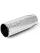 Edge Products Exhaust Tip Steel Chrome Straight Rolled Edge 4 in. Inlet