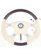 Flaming River Steering Wheel Fruitwood Luxury Steel/Chrome Fruitwood/B