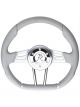 Flaming River Steering Wheel D Shaped Wheel Light Grey 13.5 inch