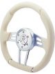 Flaming River Steering Wheel D-Shaped 13.8 inch Light Tan