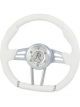 Flaming River Steering Wheel D-Shaped 13.5 inch White