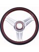Flaming River Steering Wheel Navigator Combination Wood/Black Leather