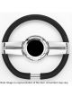 Flaming River Steering Wheel Delta D 2-Spoke Aluminium Polished Black Le