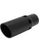 Flowmaster Exhaust Tip Single Round Clamp-on Stainless Black 4 in. Inle