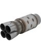 Flowmaster Collector Muffler Stainless Steel Natural 4 Into 1 2.250 in