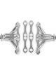 Flowtech Headers Block Hugger Steel Silver Ceramic Coated D-port St