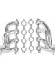 Flowtech Headers Shorty Steel Silver Ceramic Coated Chevy 6.2L Pair