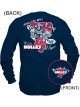 Holley T-Shirt Long Sleeve Cotton Holley Double Pumper Logo Blue M