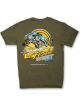 Holley T-Shirt Short Sleeve LS Fest Cotton Men's Small Cotton Oliv