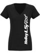 Holley T-Shirt Short Sleeve V-Neck LS Fest Cotton Ladies' Medium B