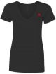Holley T-Shirt Short Sleeve V-Neck LS Fest Cotton Ladies' Small Bl