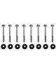 Holley Valve Cover Bolts Steel Silver Hex Head 6mm x 1.0 Thread 2.50 in