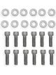 Holley Valve Cover Bolts Steel Silver Allen Head 1/4-20 in.Thread 0.750