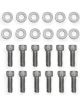 Holley Valve Cover Bolts Steel Silver Allen Head 1/4-20 in.Thread 0.750