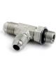 Holley Fuel Fitting Commander 950 Multi-Port Fuel Fitting Tee 180 Deg
