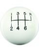 Hurst Shift Knob Round Plastic White 6-Speed Pattern Manual Transmission