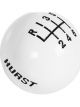 Hurst Shifter Knob Round Manual Transmission 3/8-16 in. Threads White