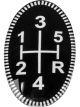 Hurst Shift Knob Component Shift Pattern Indicator 5 Speed Mopar