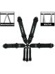 Impact Racing Harness 3in. Camlock Pull-Down Both Lap Individual 7pt