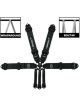 Impact Racing Harness 3in. Camlock Pull-Up Both Lap Individual 7pt SF