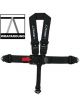 Impact Racing Harness 3in. Integral L&L U-Type 5pt SFI 16.1 Black Set