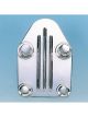 Milodon Fuel Pump Block-Off Plate Aluminium Polished Chevrolet Small Blo