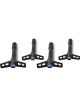 Mopar Performance Valve Cover Wing Nuts Black Crinkle Blue Mopar Emble