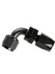 Mr Gasket Hose End Swivel 90 Degree -8 AN Aluminium Black Satin