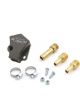 Mr Gasket Fuel Y-Block Aluminium Black Anodised 3/8 in. Hose Barbs Gaug