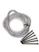 Mr Gasket Convoluted Tubing Wire Sheath Polyethylene Chrome 1/2 in. Diame