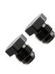 Mr Gasket Flare Plugs -6 AN Male Black Set of 2