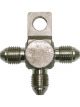 Aeroflow S/Steel Tee Block With Mount Tab -3AN -3AN Male All Sides