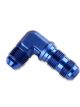 Mr Gasket Bulkhead Fitting 90 Degree -8 AN Male Aluminium Adapter Blue