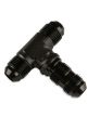 Mr Gasket Bulkhead Fitting Tee -8 AN Male Aluminium Adapter Black