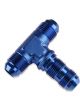 Mr Gasket Bulkhead Fitting Tee -10 AN Male Aluminium Adapter Blue