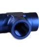 Mr Gasket Tee Fitting 3/8 in. NPT Female Aluminium Adapter Blue