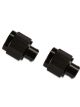 Mr Gasket Caps -4 AN Female Aluminium Adapter Black Pair
