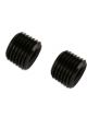 Mr Gasket Plugs 1/4 in. NPT Male Aluminium Adapter Black Pair