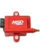 MSD Ignition Coil Smart Coil Pack Epoxy Female/Socket Red Square
