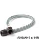 Nitrous Oxide Systems Hose Braided Stainless Steel -6AN Female 14 ft. Black