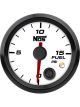Nitrous Oxide Systems Fuel Pressure Gauge White 2-2/16