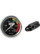 Nitrous Oxide Systems Pressure Gauge Black Liquid-Filled w/ 8AN Adapter