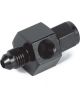 Nitrous Oxide Systems Fuel Pressure Gauge Adapter -4AN w/ 1/8NPT Black