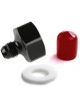 Nitrous Oxide Systems T7075 Bottle Nut Adapter and Washer Black -6AN