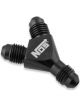 Nitrous Oxide Systems Fitting Y Block Adapter -4 AN Male All Aluminum Black
