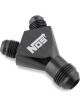 Nitrous Oxide Systems Y-Block Adaptor Fitting 6AN - 6AN - 8AN Forged Black