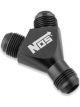 Nitrous Oxide Systems Specialty Y Fitting -10AN to -10AN to -10AN  Forged Black