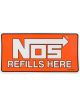 Nitrous Oxide Systems Refills Here Decal 4-1/2