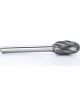 Powerhouse Carbide Burr 2 in Shank Double Cut 1/2 in Oval
