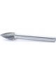 Powerhouse Carbide Burr 2 in Shank Aluminum Cut 1/2 in Flame